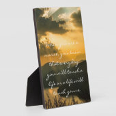 Zuurschild met Inspirerend prijsopgave Fotoplaat (Zijkant)