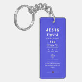 Zuurstof 888 Naam van Jezus Sleutelhanger (Voorkant Links)