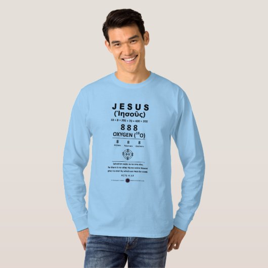 Zuurstof 888 Naam van Jezus T-shirt (Voorkant volledig)