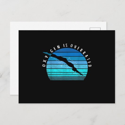 Zuurstof heeft een overwaardering van de zwembaart aankondigingskaart (Voorkant / Achterkant)