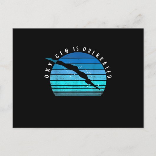 Zuurstof heeft een overwaardering van de zwembaart aankondigingskaart (Voorkant)
