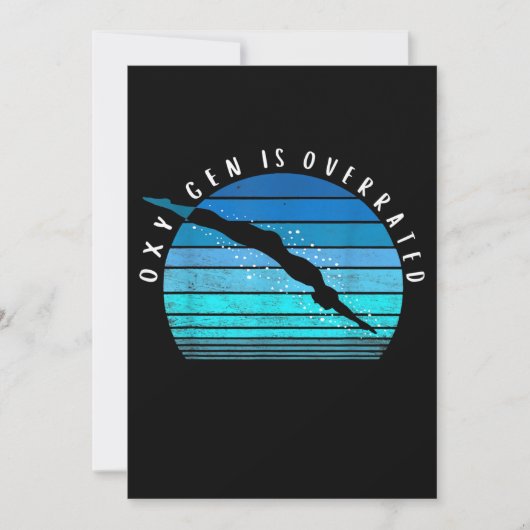 Zuurstof heeft een overwaardering van de zwembaart kaart (Voorkant)