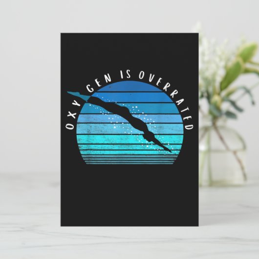 Zuurstof heeft een overwaardering van de zwembaart kaart (Staand voorkant)