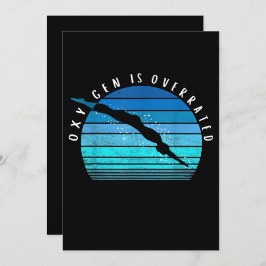 Zuurstof heeft een overwaardering van de zwembaart kaart (Voorkant / Achterkant)