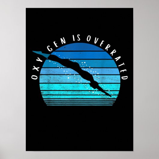 Zuurstof heeft een overwaardering van de zwembaart poster (Voorkant)