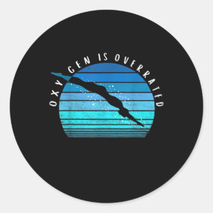 Zuurstof heeft een overwaardering van de zwembaart ronde sticker