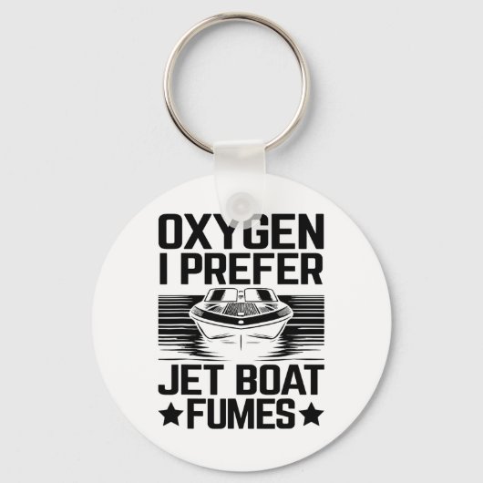 Zuurstof Ik geef de voorkeur Jet Boat dampen Jetbo Sleutelhanger (Voorkant)