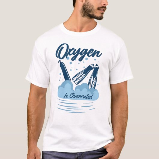 Zuurstof is te hoog - voor zwemmers t-shirt (Voorkant)