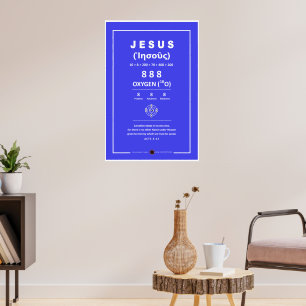Zuurstof Jezus 888 Poster