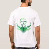 "ZUURSTOF" logo ontworpen T-shirt (Achterkant)