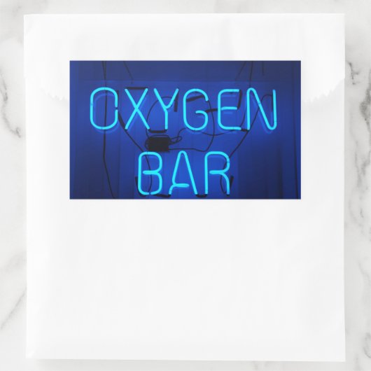 zuurstofbalk rechthoekige sticker (Tas)