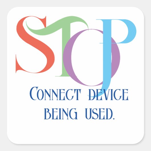 Zuurstofconcentrator en tanketiket Vierkante Stick Vierkante Sticker (Voorkant)