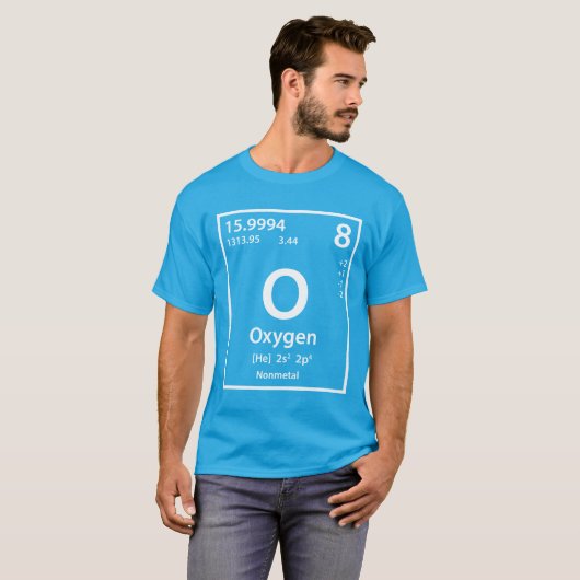 Zuurstofelement (wit) t-shirt (Voorkant volledig)