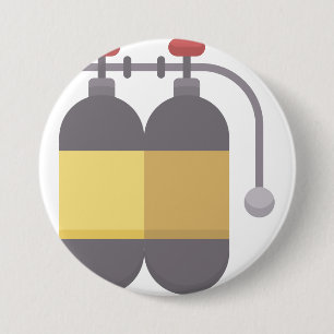 Zuurstoftank — scubasetank ronde button 7,6 cm
