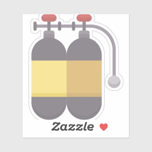 Zuurstoftank — scubasetank sticker (Vel)