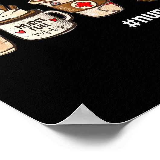 Zuurstofzout Funny Coffee Verpleegkundigen Brandst Poster (Hoek)