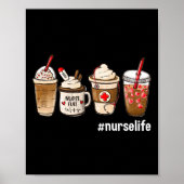 Zuurstofzout Funny Coffee Verpleegkundigen Brandst Poster (Voorkant)