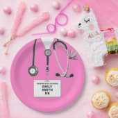 Zuurstudiepagina Roze Papieren Bordje (Feest)