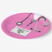 Zuurstudiepagina Roze Papieren Bordje (Gekanteld)