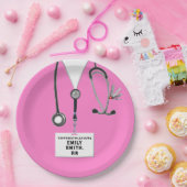 Zuurstudiepagina Roze Papieren Bordje (Feest)