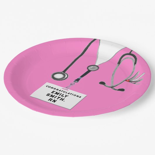 Zuurstudiepagina Roze Papieren Bordje (Gekanteld)