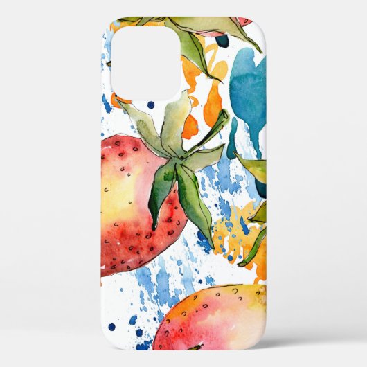 Zuurzame aardbeienvoeding. achtergrond waterverf Case-Mate iPhone case (Achterkant)