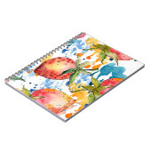 Zuurzame aardbeienvoeding. achtergrond waterverf notitieboek (Linkerzijde)