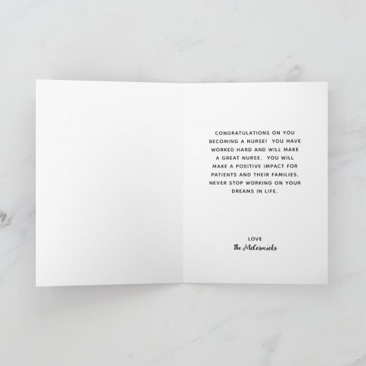 Zuurzame Afstuderen Regenboog Glitter Persoonlijke Kaart (Binnen)