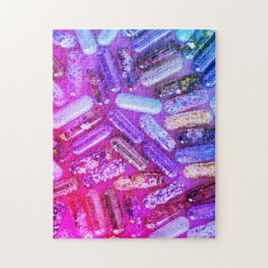 Zuurzame glittermedicatie 252-stukpuzzel legpuzzel (Verticaal)