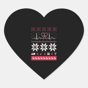 Zuurzame hartslag - Oegenaamd kersttrui Hart Sticker