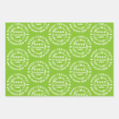 Zuurzame kerstflorale kalk groen inpakpapier vel (Voorkant 2)