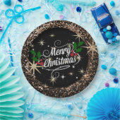 Zuurzame kerstsparkle, glitter en shine papieren bordje (Feest)