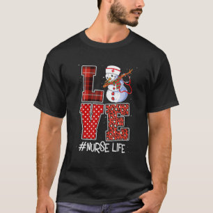 Zuurzame Leopard Snow Man Ugly Kerstmis Ho T-shirt
