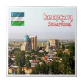 zUZ004 SAMARKAND, Oezbekistan, Azië, Tegeltje (Voorkant)