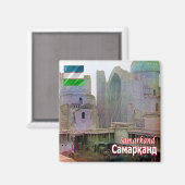 zUZ007 SAMARKAND, Bibi-Khanym Mosque, Fridge Magneet (Voorkant / Achterkant)