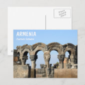 Zvartnots Cathedral in Armenië nabij Yerevan Briefkaart (Voorkant / Achterkant)