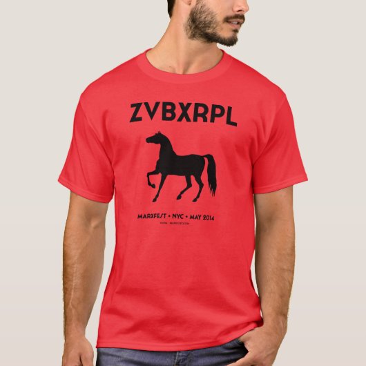 ZVBXRPL Unisex T-shirt (rood) (Voorkant)