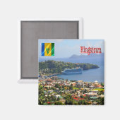 ZVC006 KINGSTOWN, Saint Vincent Grenadines, Fridge Magneet (Voorkant / Achterkant)