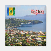 ZVC006 KINGSTOWN, Saint Vincent Grenadines, Fridge Magneet (Voorkant)