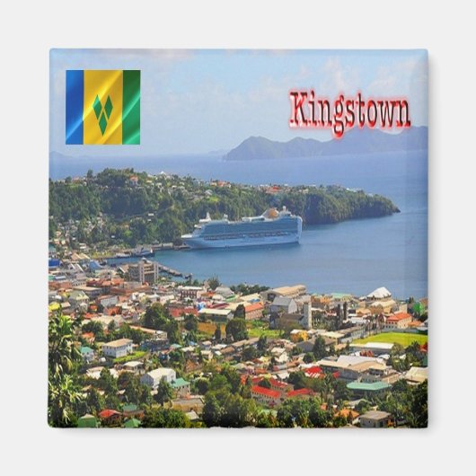 ZVC006 KINGSTOWN, Saint Vincent Grenadines, Fridge Magneet (Voorkant)