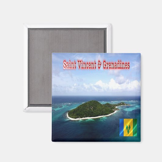 zVC008 SAN VINCENT en GRENADINE, Fridge Magneet (Voorkant / Achterkant)