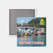 zVC009 CLIFTON, Saint Vincent Grenadines, Fridge Magneet (Voorkant / Achterkant)