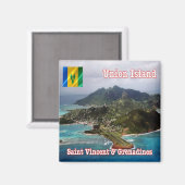 zVC012 SAINT VINCENT GENADINE, Union Island,Fridge Magneet (Voorkant / Achterkant)