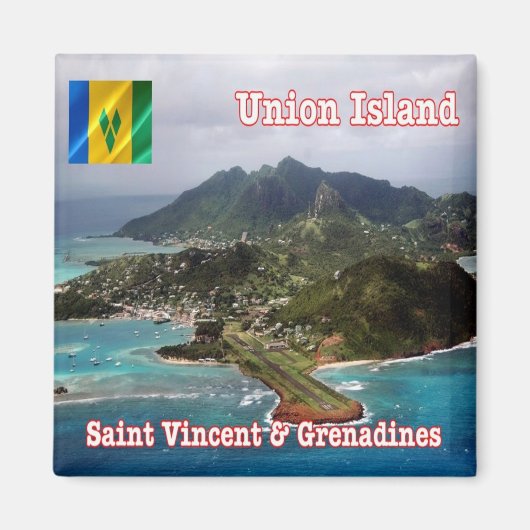 zVC012 SAINT VINCENT GENADINE, Union Island,Fridge Magneet (Voorkant)