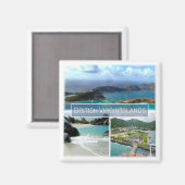 zVG003 BRITISH VIRGIN EILANDS, Mozaïek, Fridge Magneet (Voorkant / Achterkant)