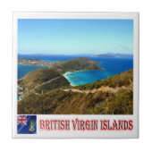 zVG006 BRITSE MAAGDENEILANDEN, Gorda Peak, Tegeltje (Voorkant)