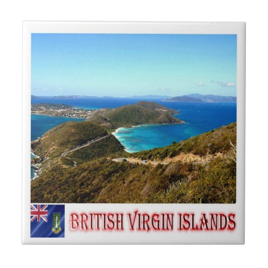 zVG006 BRITSE MAAGDENEILANDEN, Gorda Peak, Tegeltje (Voorkant)