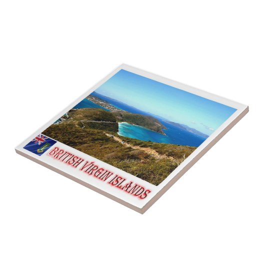 zVG006 BRITSE MAAGDENEILANDEN, Gorda Peak, Tegeltje (Zijkant)