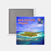 zVG008 ANEGADA, Britse Maagdeneilanden, Fridge Magneet (Voorkant / Achterkant)