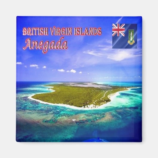 zVG008 ANEGADA, Britse Maagdeneilanden, Fridge Magneet (Voorkant)